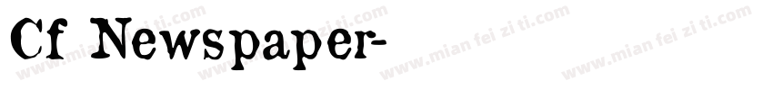 Cf Newspaper字体转换